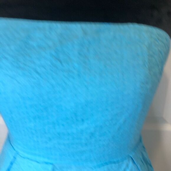 J  Crew blue strapless midi dress with pockets - Picture 4 of 8